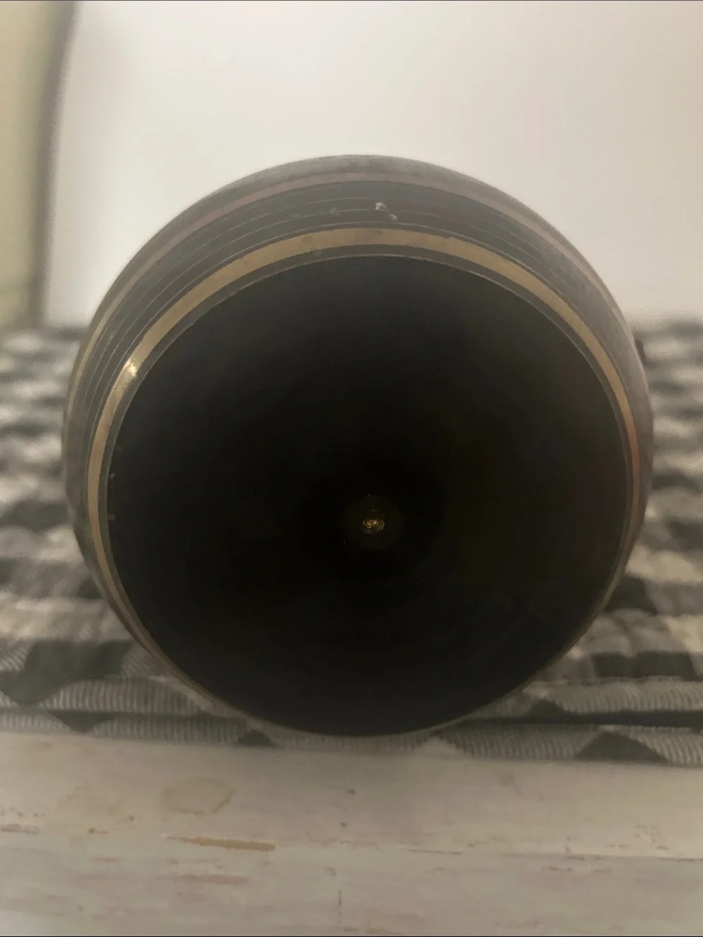 Decorative Tall Brass Finish Floor Vase - Antique Bronze